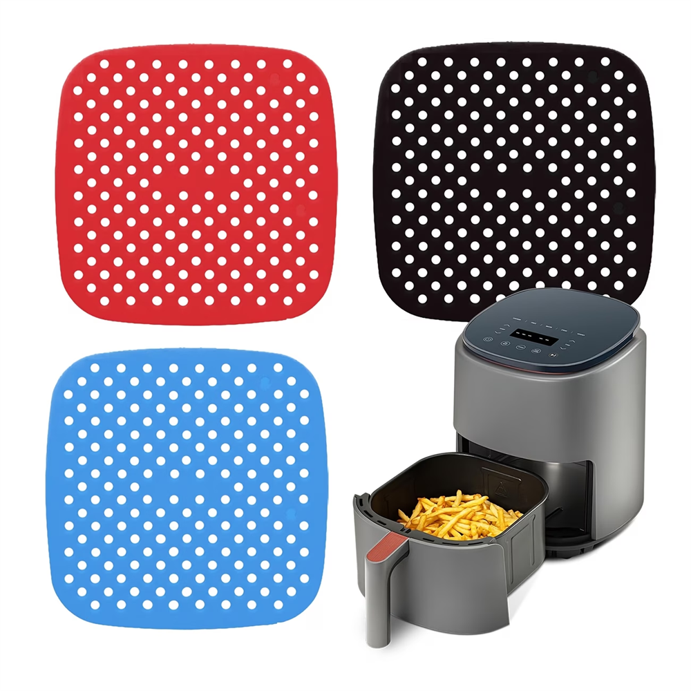 Silicone Baking Mat - Reusable Air Fryer Pad, Silicone Non-stick