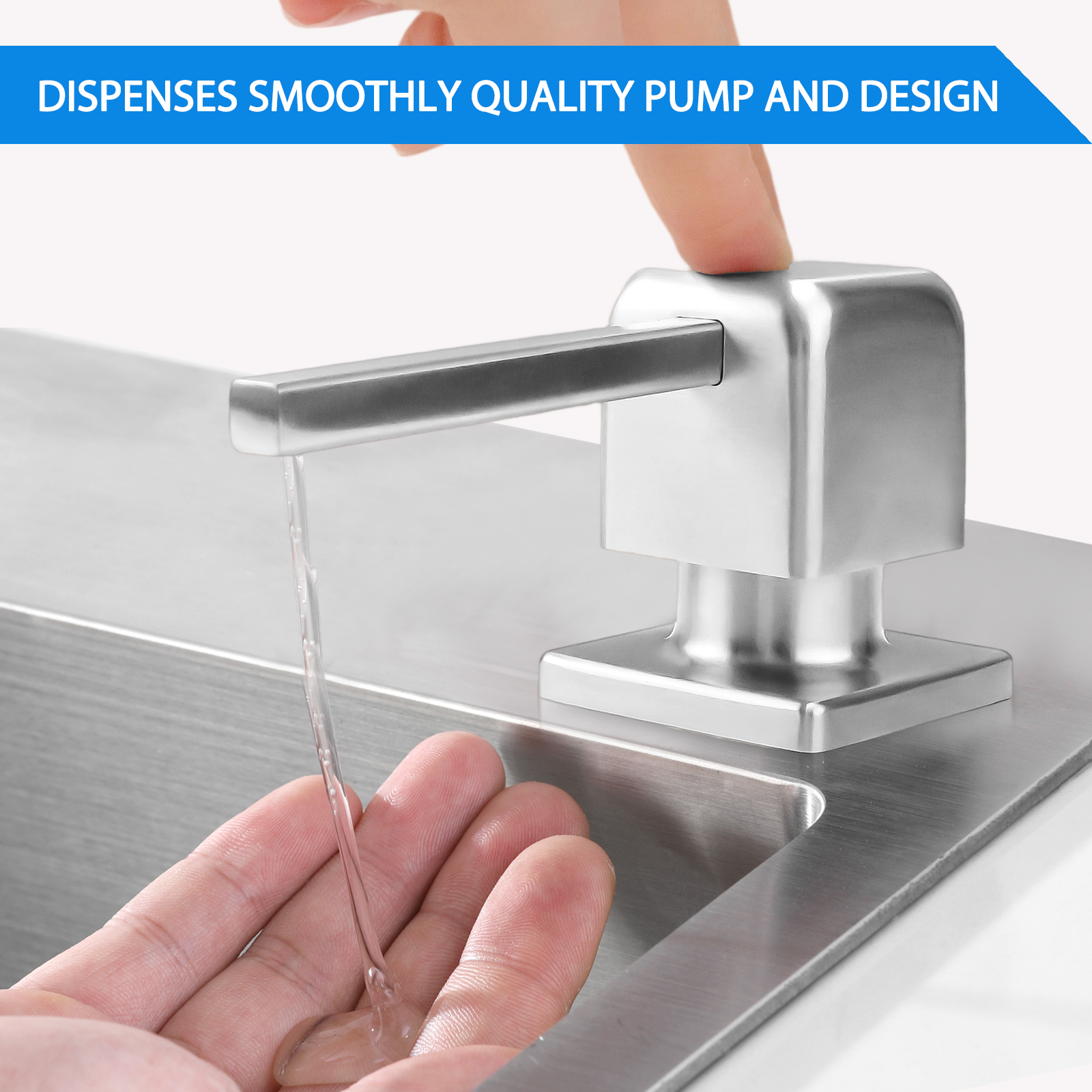 Kitchen Gadgets Gold - Nickel/Black/Gold Soap Dispenser Kitchen Sink Counter