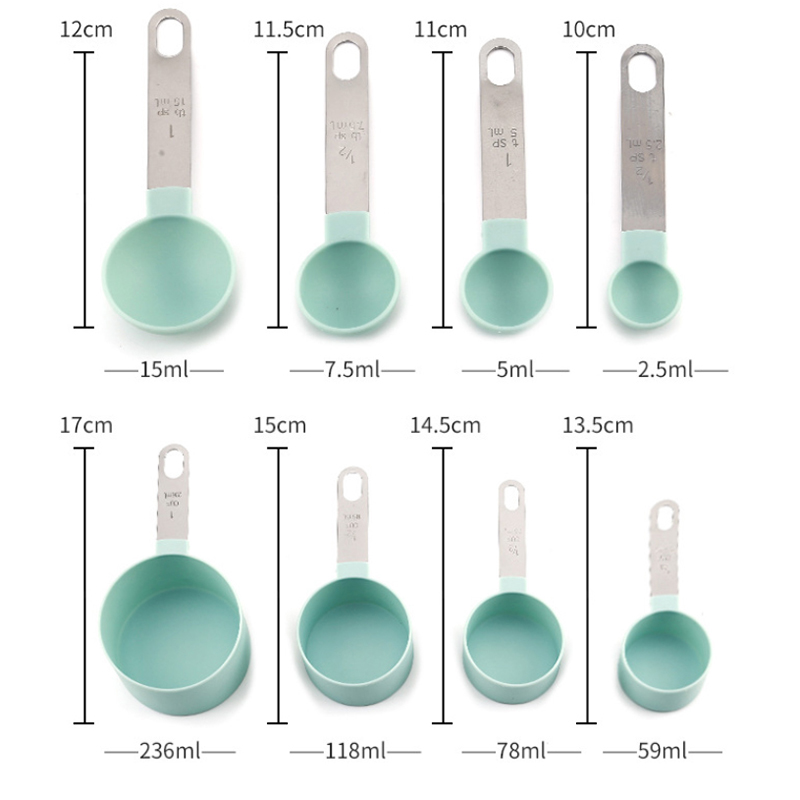 8PCS Measuring Cups Spoons Set - Kitchen Gadgets For Seniors 评论和价格