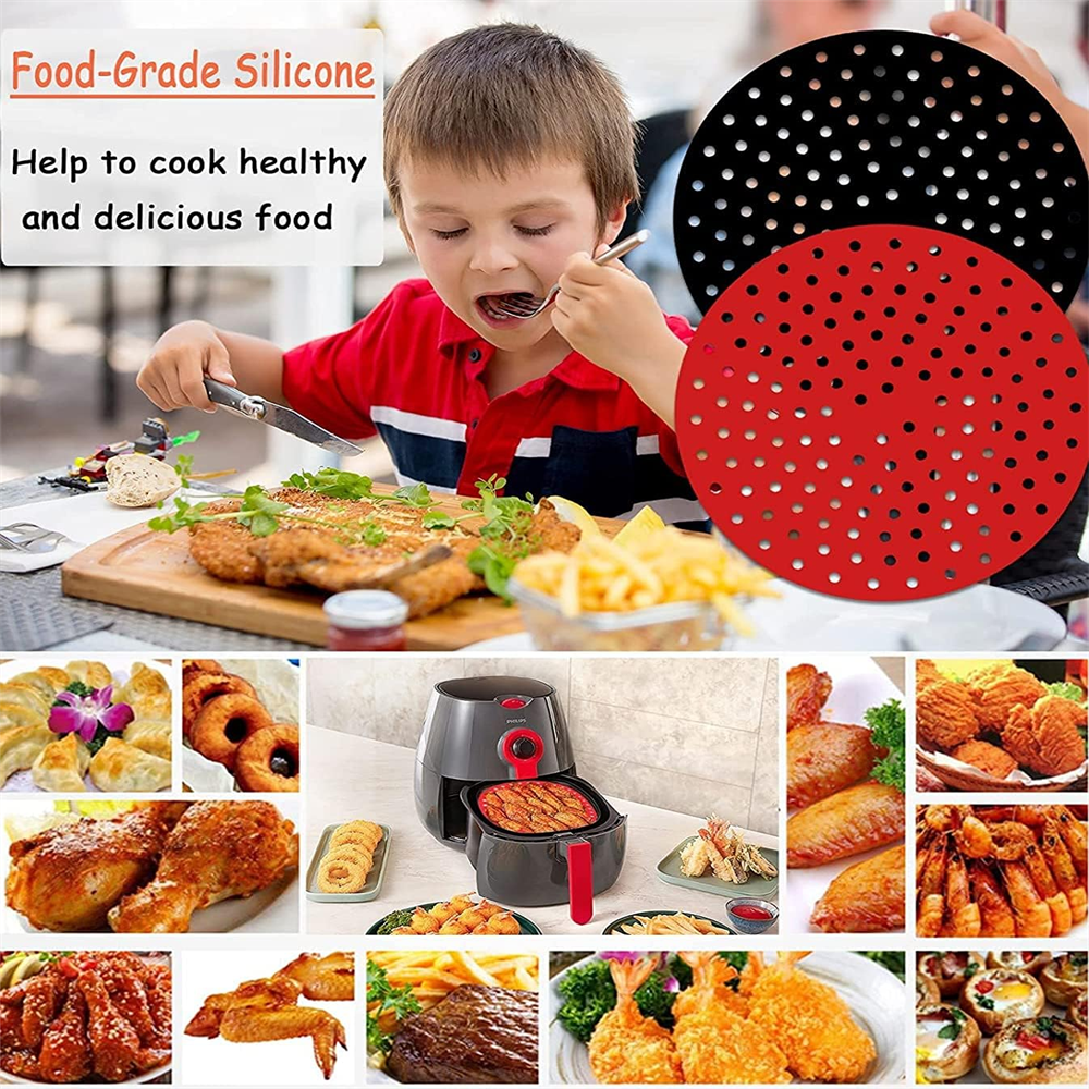 Reusable Air Fryer Pad, Silico - Silicone Baking Mat 评论和价格