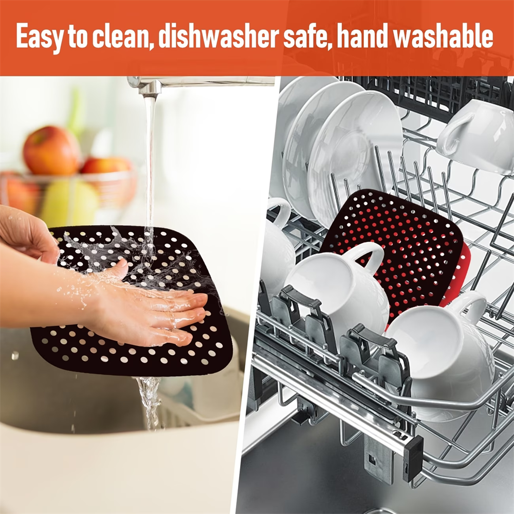 Reusable Air Fryer Pad, Silico - Silicone Baking Mat 评论和价格