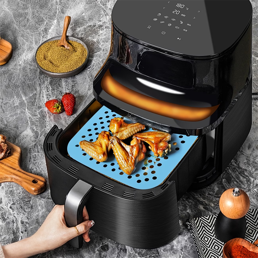 Reusable Air Fryer Pad, Silico - Silicone Baking Mat 评论和价格
