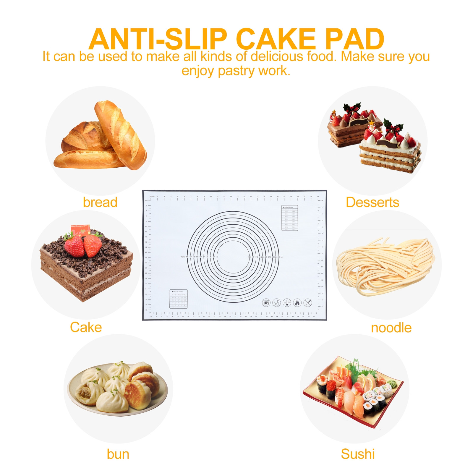 1Pcs Premium Food-Grade Silico - Silicone Baking Mat 评论和价格