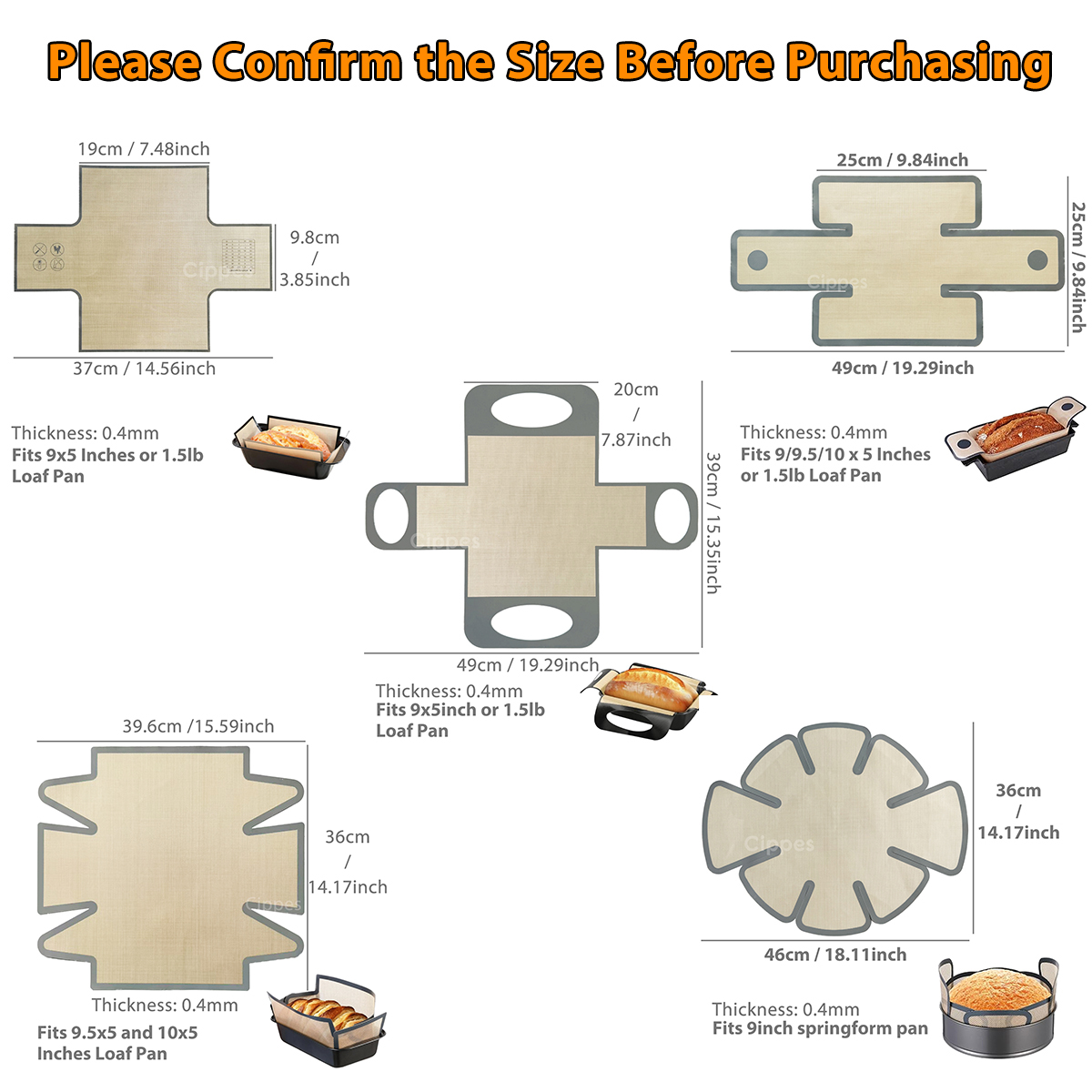 Silicone Bread Loaf Pan Liners - Silicone Baking Mat 评论和价格