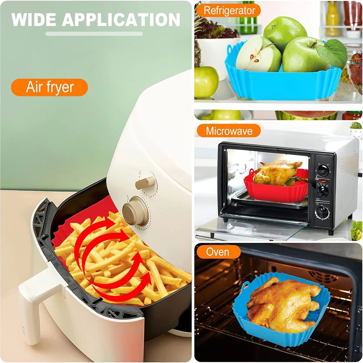 Air Fryer Silicone Liners Pot  - Silicone Baking Mat 评论和价格