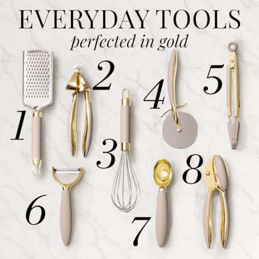 Gold and Beige Kitchen Utensil - Kitchen Gadgets Gold 评论和价格
