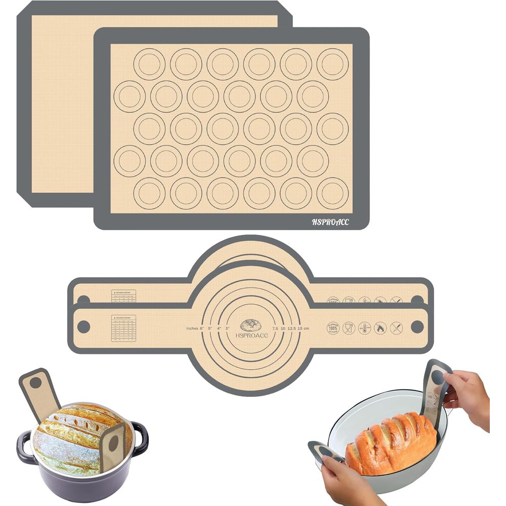 Set of 4 Silicone Baking Mats, - Silicone Baking Mat 评论和价格