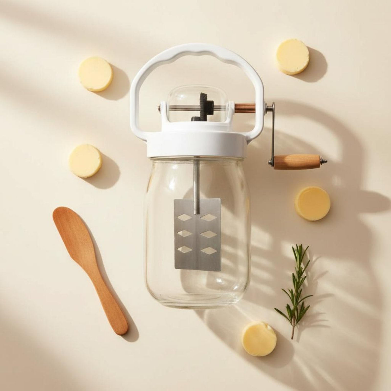 Manual Butter Churner Easy to  - Kitchen Hand Gadgets 评论和价格