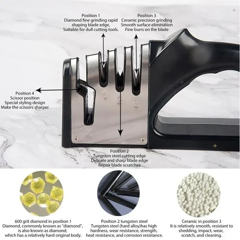 Kitchen 4 Segment Knife Sharpe - Kitchen Gadgets For Seniors 评论和价格