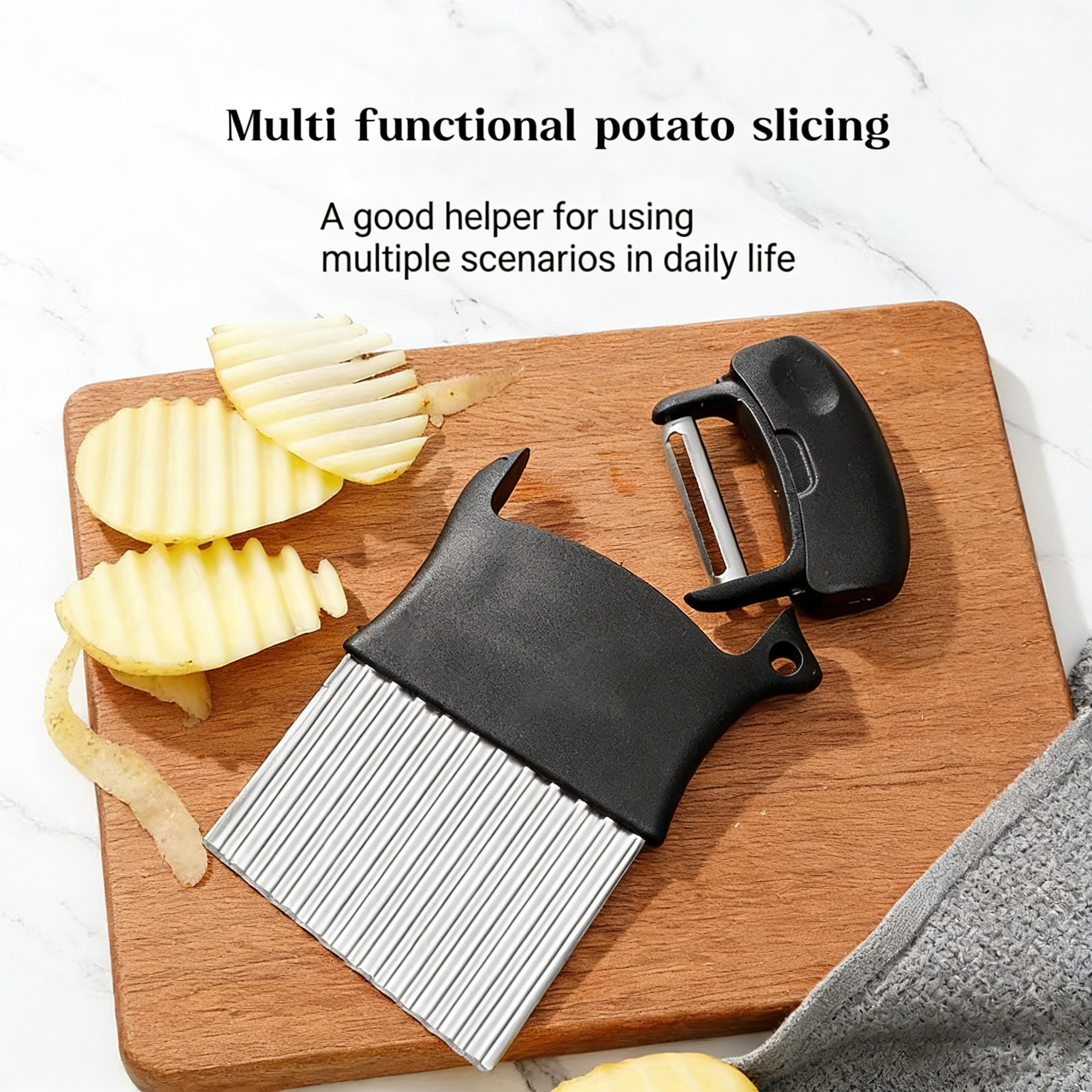 2-in-1 Potato Cutter, Durable  - Kitchen Gadgets Built In 评论和价格