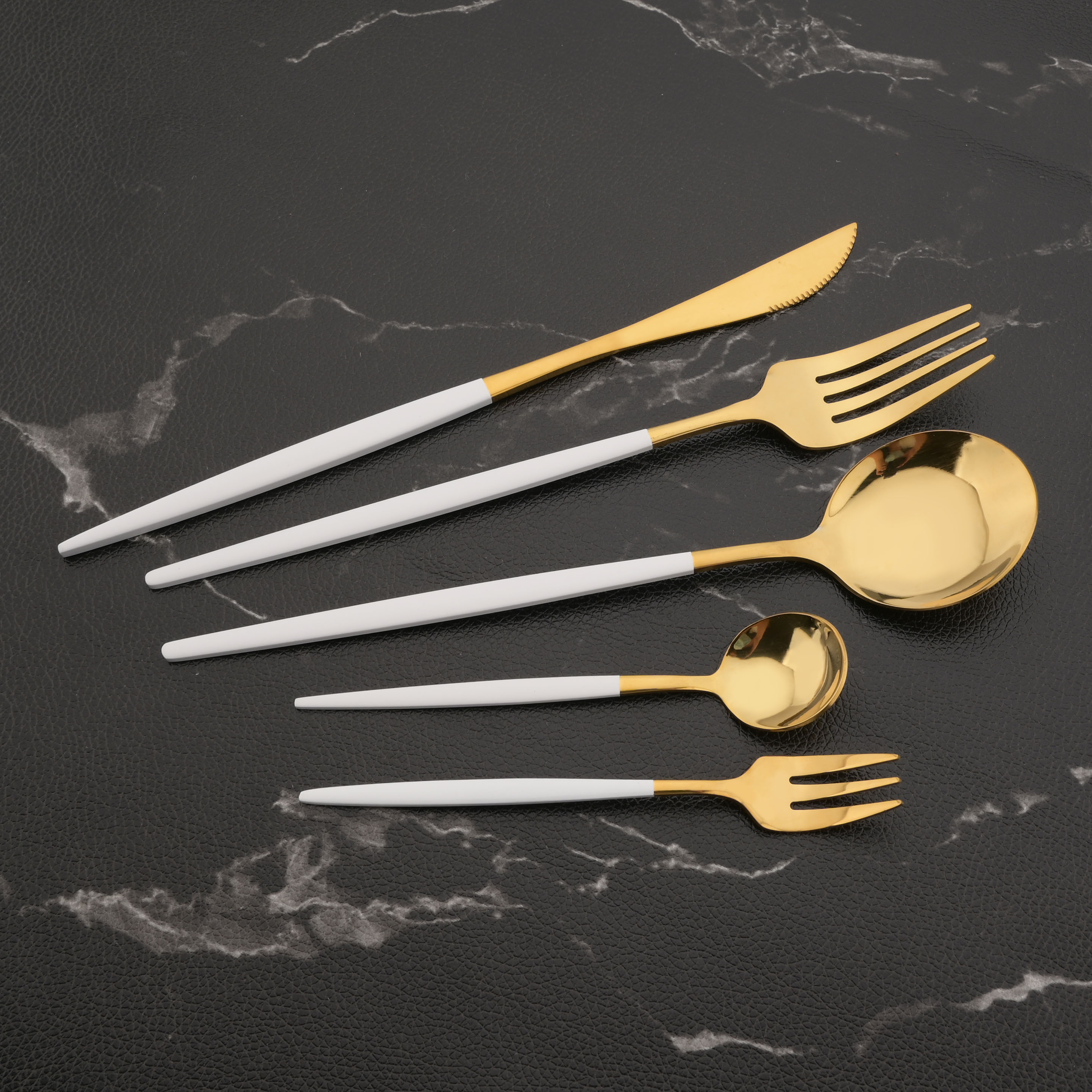 6Pcs Mirror White Gold Tea Spo - Kitchen Gadgets Gold 评论和价格