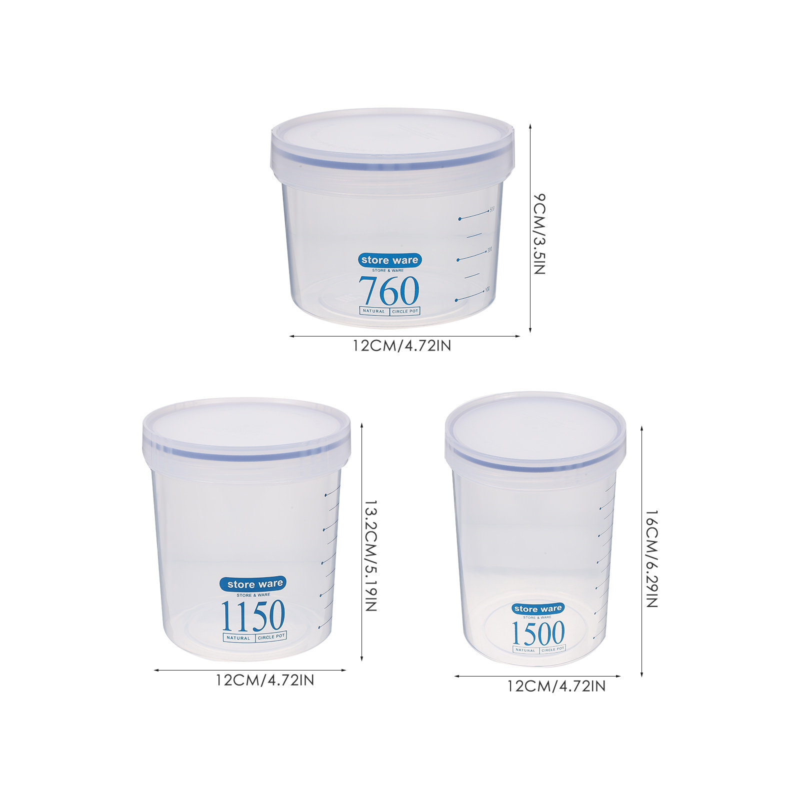 3Pcs Airtight Food Storage Jar - Food Storage Containers 评论和价格