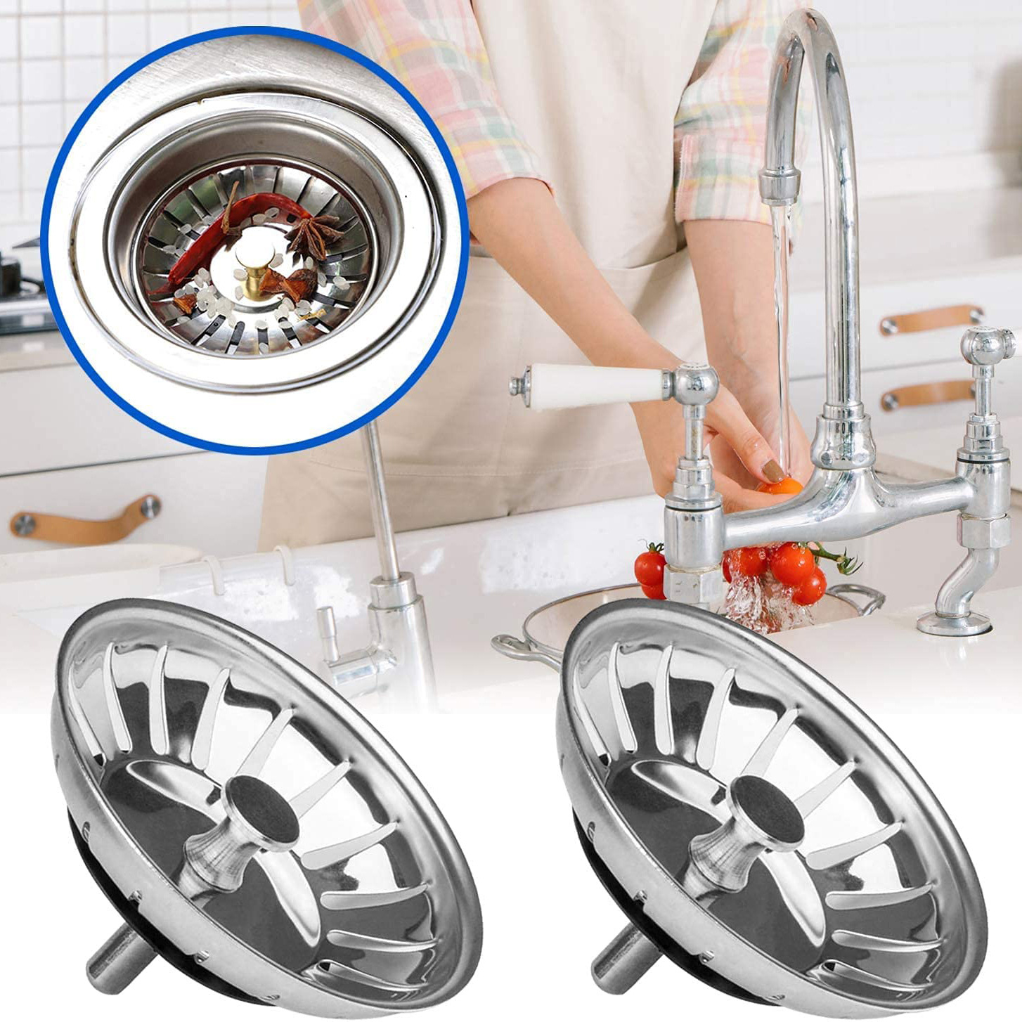 Sink Strainer Drains Filter St - Kitchen Gadgets For Seniors 评论和价格
