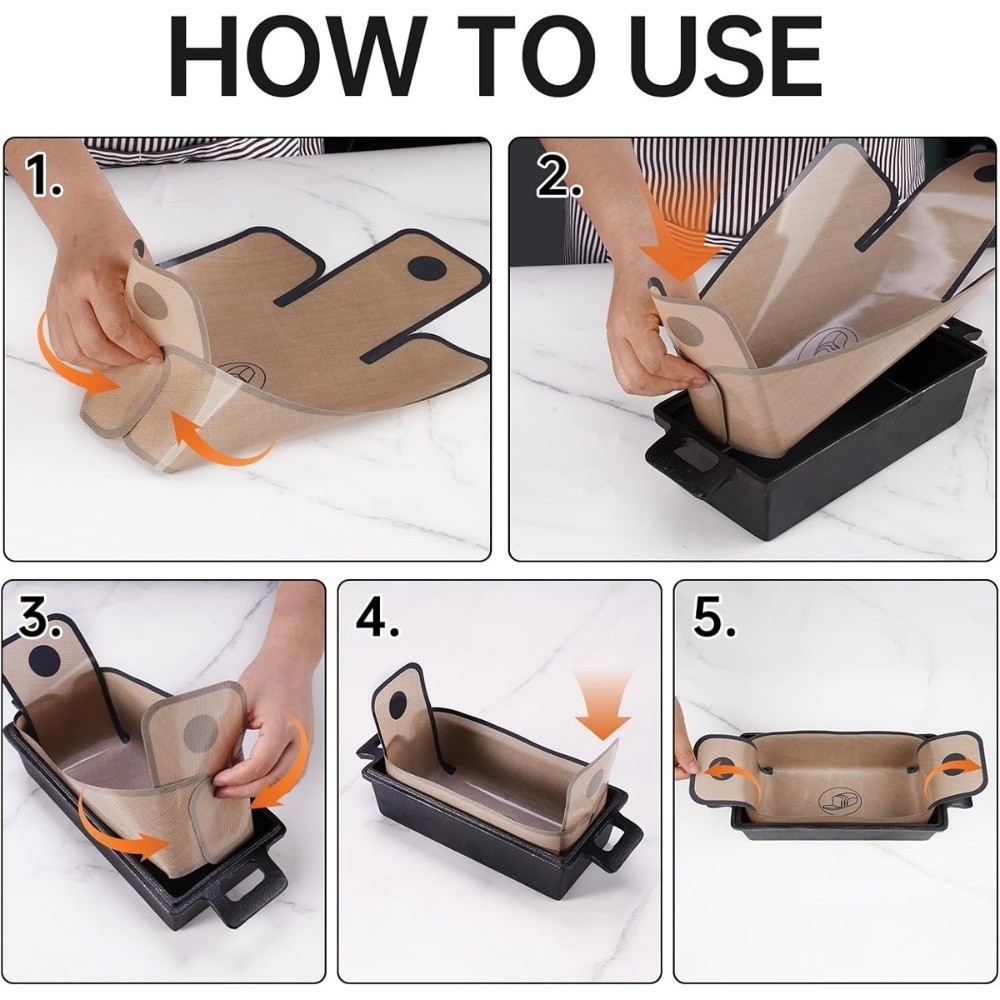 Reusable Bread Loaf Pan Silico - Silicone Baking Mat 评论和价格