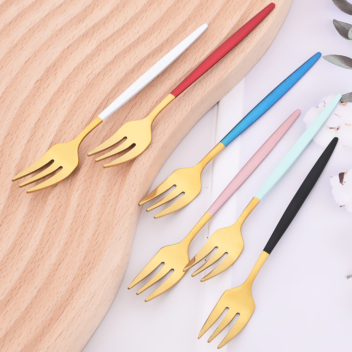 6Pcs Pink Gold Dinnerware Set  - Kitchen Gadgets Gold 评论和价格