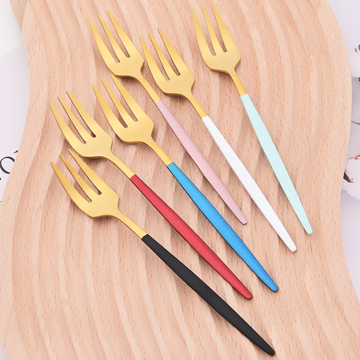 6Pcs Pink Gold Dinnerware Set  - Kitchen Gadgets Gold 评论和价格