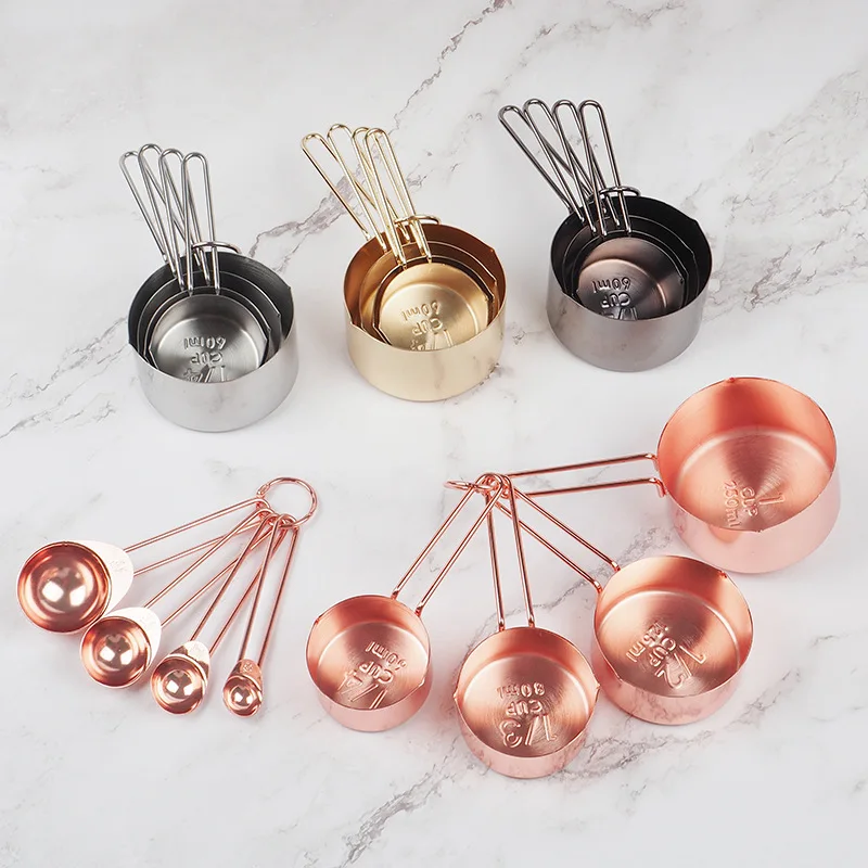 8pcs/set Rose Gold Measuring S - Kitchen Gadgets Gold 评论和价格