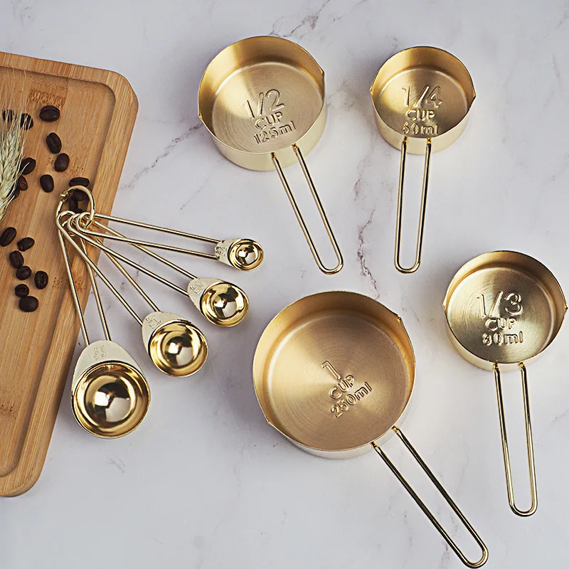 8pcs/set Rose Gold Measuring S - Kitchen Gadgets Gold 评论和价格
