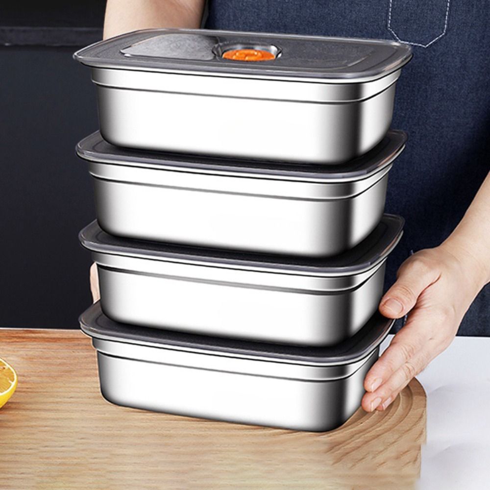 Stainless Steel Lunch Box Bent - Kitchen Gadgets For Seniors 评论和价格