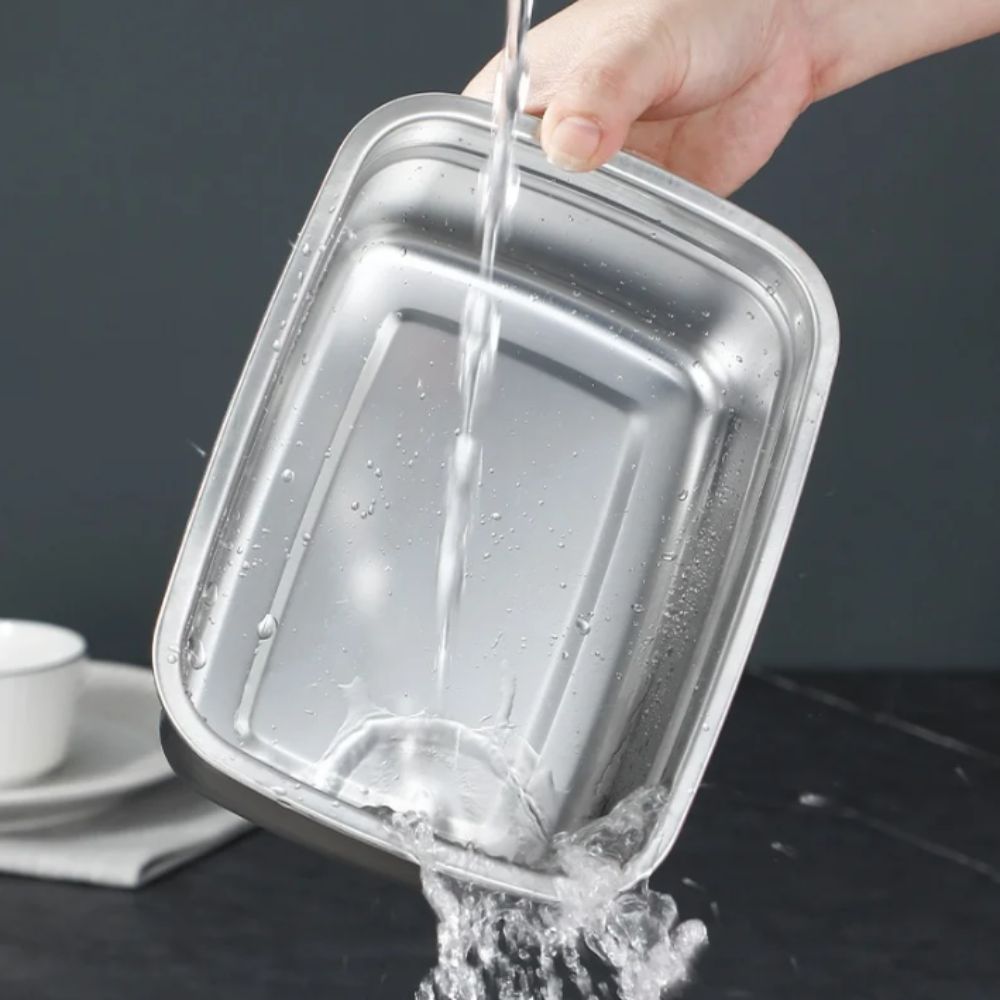Stainless Steel Lunch Box Bent - Kitchen Gadgets For Seniors 评论和价格