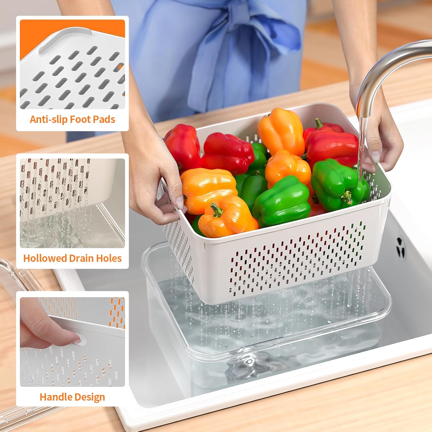 5 PCS Large Fruit Storage Cont - Food Storage Containers 评论和价格