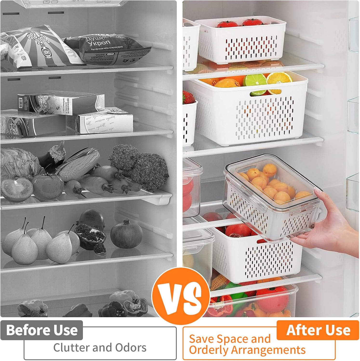 5 PCS Large Fruit Storage Cont - Food Storage Containers 评论和价格
