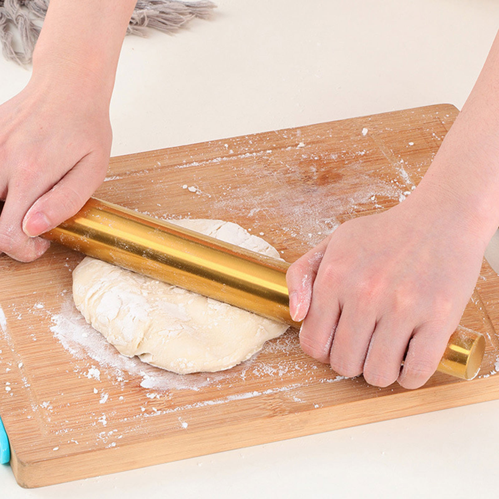 Gold Rolling Pin Baking Tool C - Kitchen Gadgets Gold 评论和价格