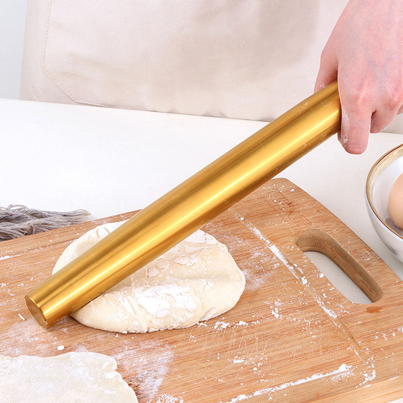 Gold Rolling Pin Baking Tool C - Kitchen Gadgets Gold 评论和价格