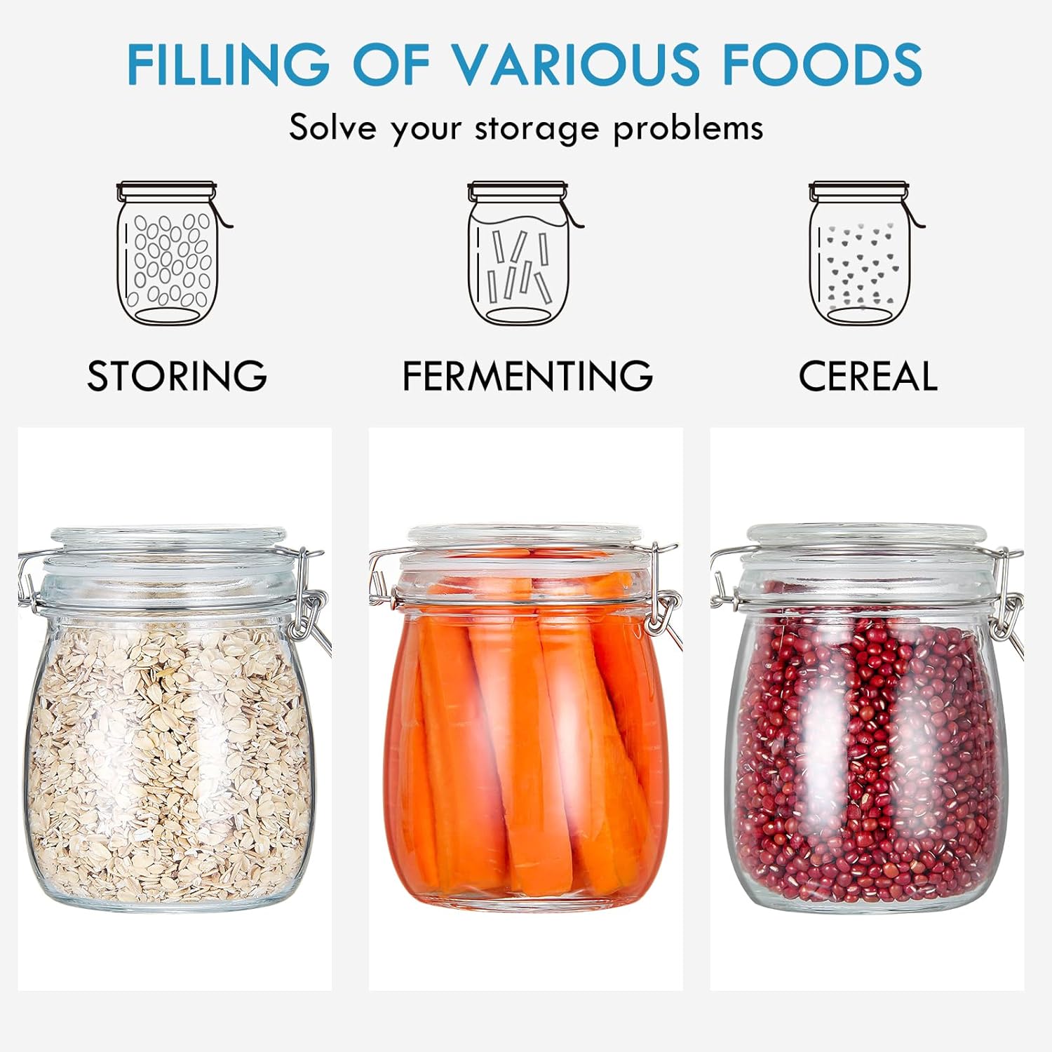 24oz Food Storage Canister Gla - Food Storage Containers 评论和价格