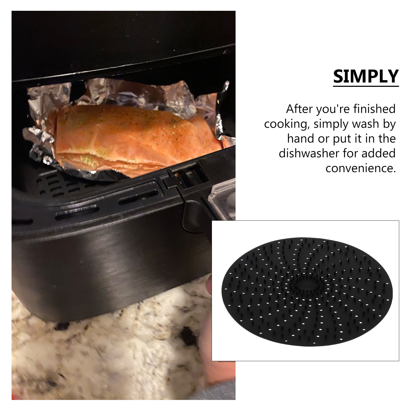1Pcs Air Fryer Mat Silicone Re - Silicone Baking Mat 评论和价格