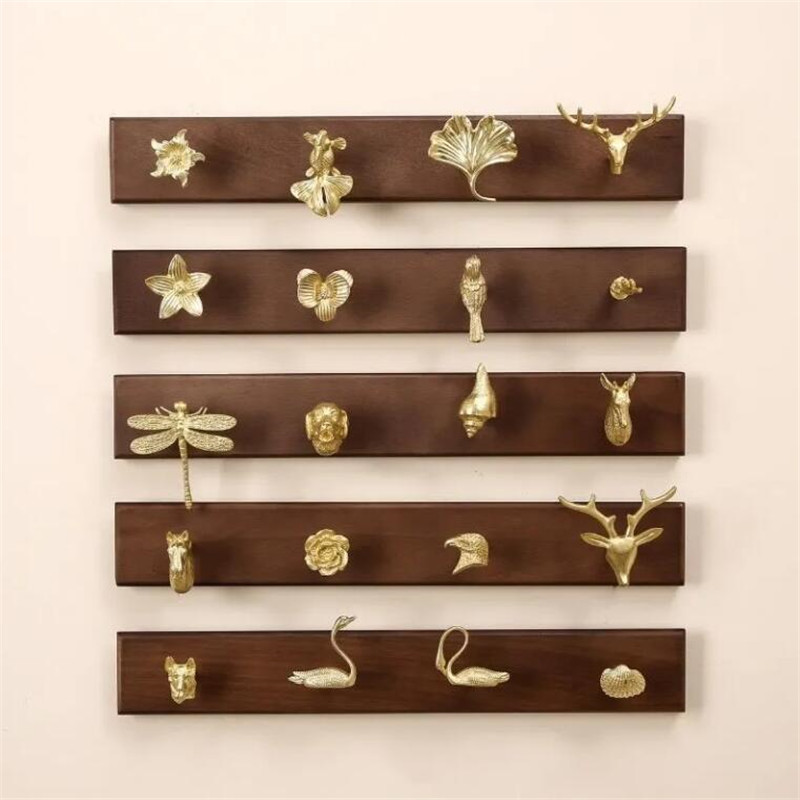 Wall Mount Row Hook Brass Anim - Kitchen Gadgets Gold 评论和价格