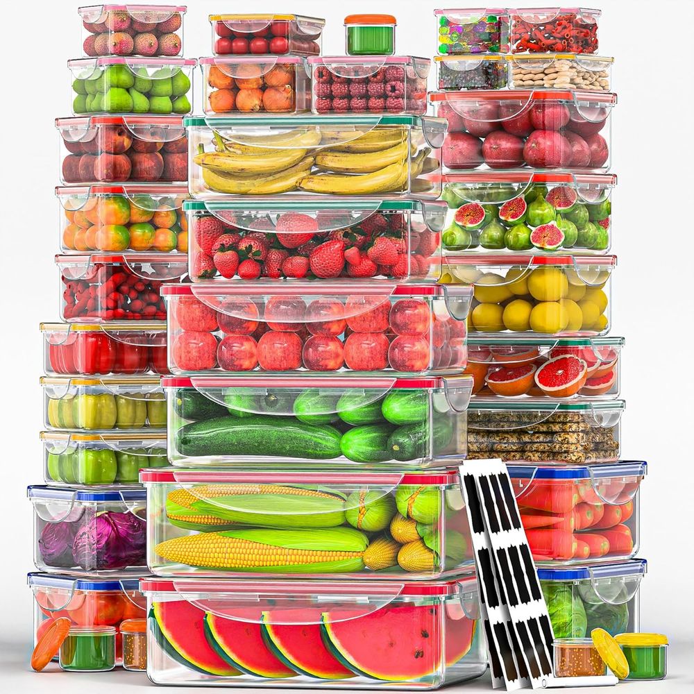 70 Pcs Large Food Storage Cont - Food Storage Containers 评论和价格