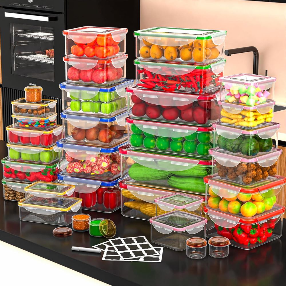 70 Pcs Large Food Storage Cont - Food Storage Containers 评论和价格