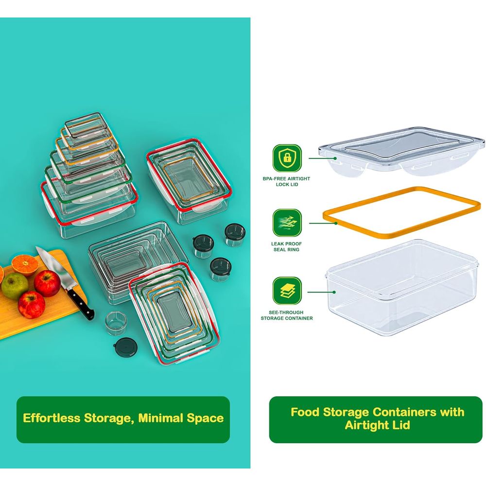70 Pcs Large Food Storage Cont - Food Storage Containers 评论和价格